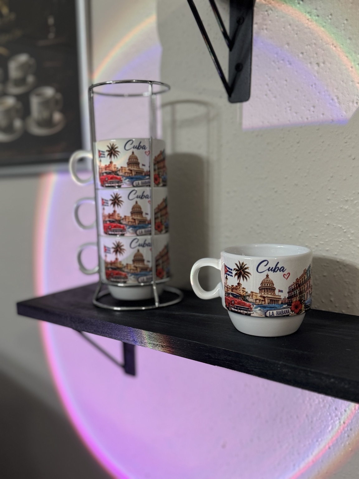 Taza blanca de La Habana, producto real fabricado por Naleb Custom Studio